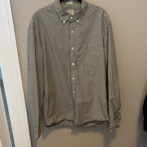J. Crew Black and White Gingham Shirt